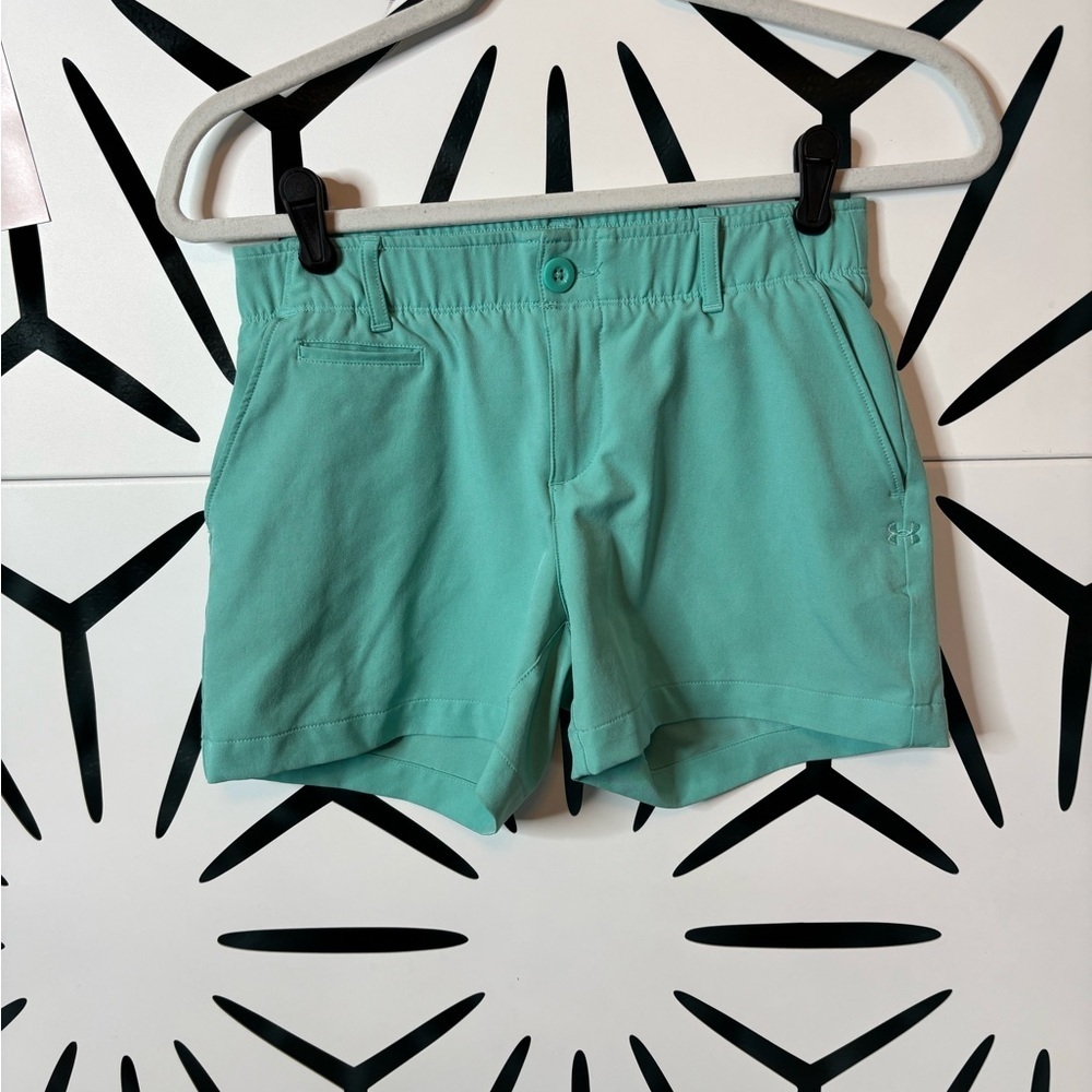 Under Armour HeatGear Fitted Shorts Blue Women’s Size 2